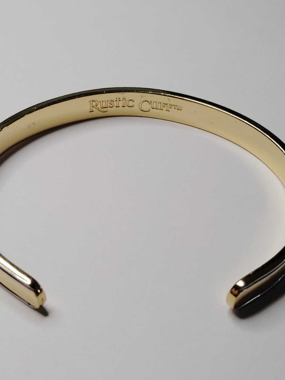 Rustic Cuff Gold & Silver “Expect Nothing” Quote Bracelet - Picture 4 of 8